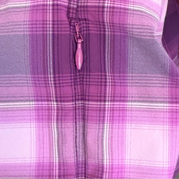 Deluth women’s Purple Plaid Button-Up Shirt size 4x nylon moisture wicking - Picture 5 of 14